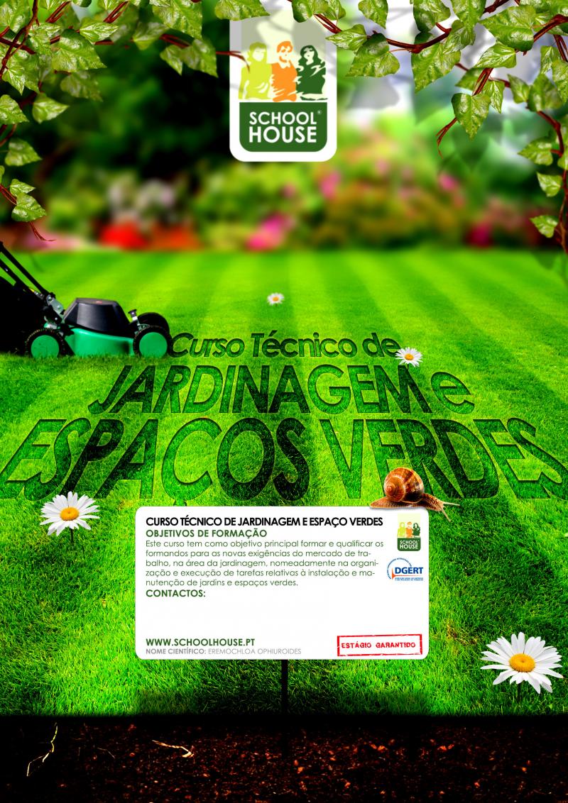 Design Cartaz Curso Técnico de Jardinagem e Espaços Verdes
